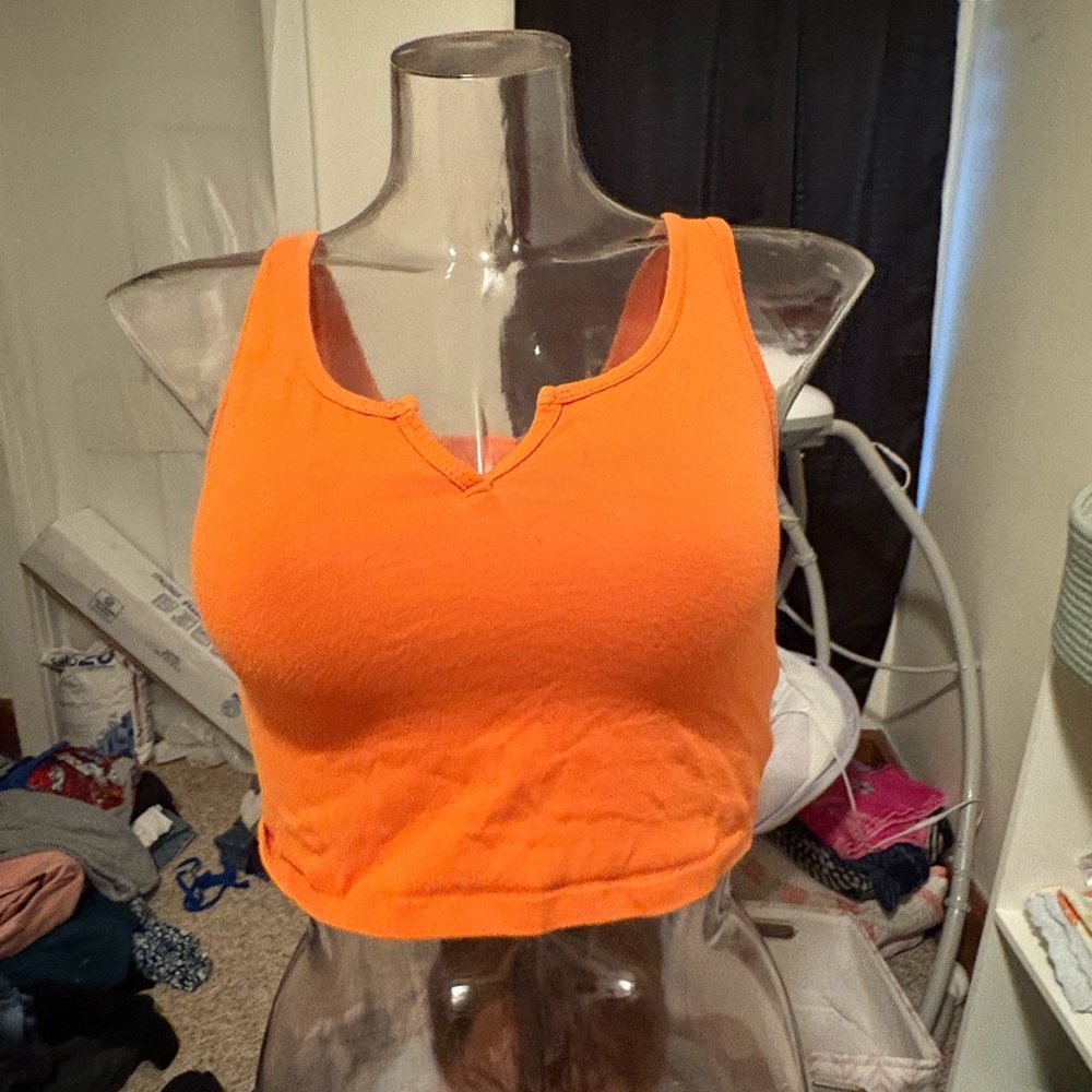 Wacoal Vibrant Orange Crop Top